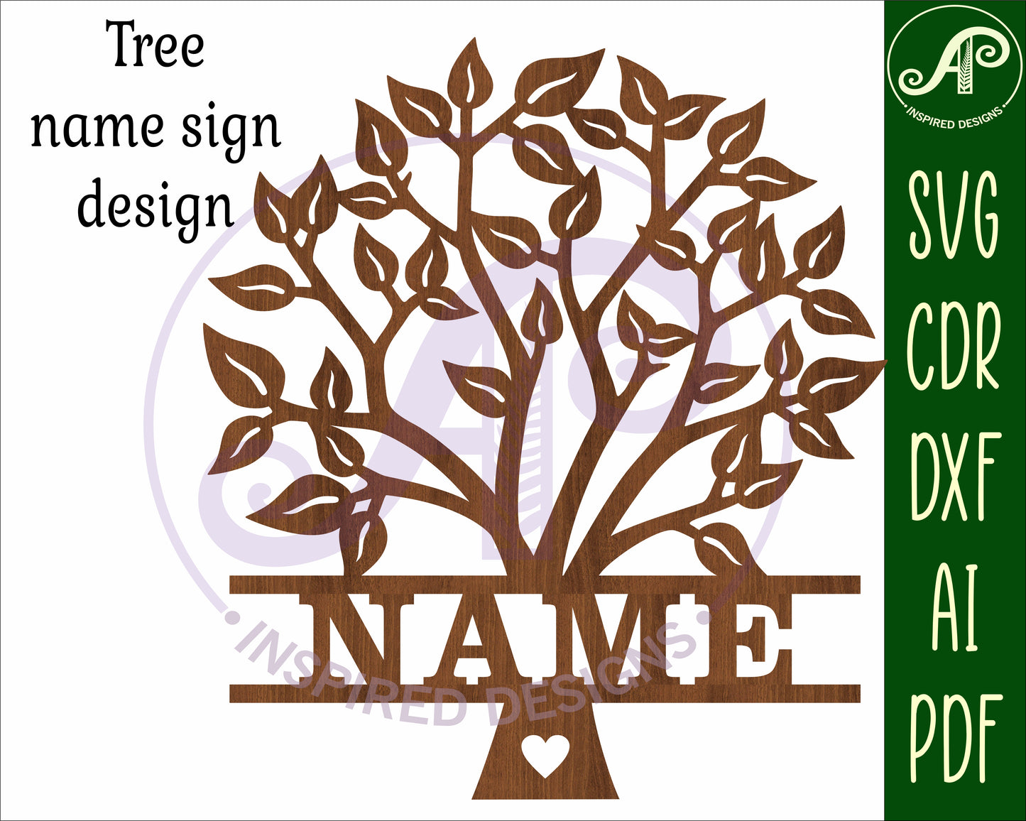 Family tree shape name sign SVG / DXF / AI / PDF / CDR