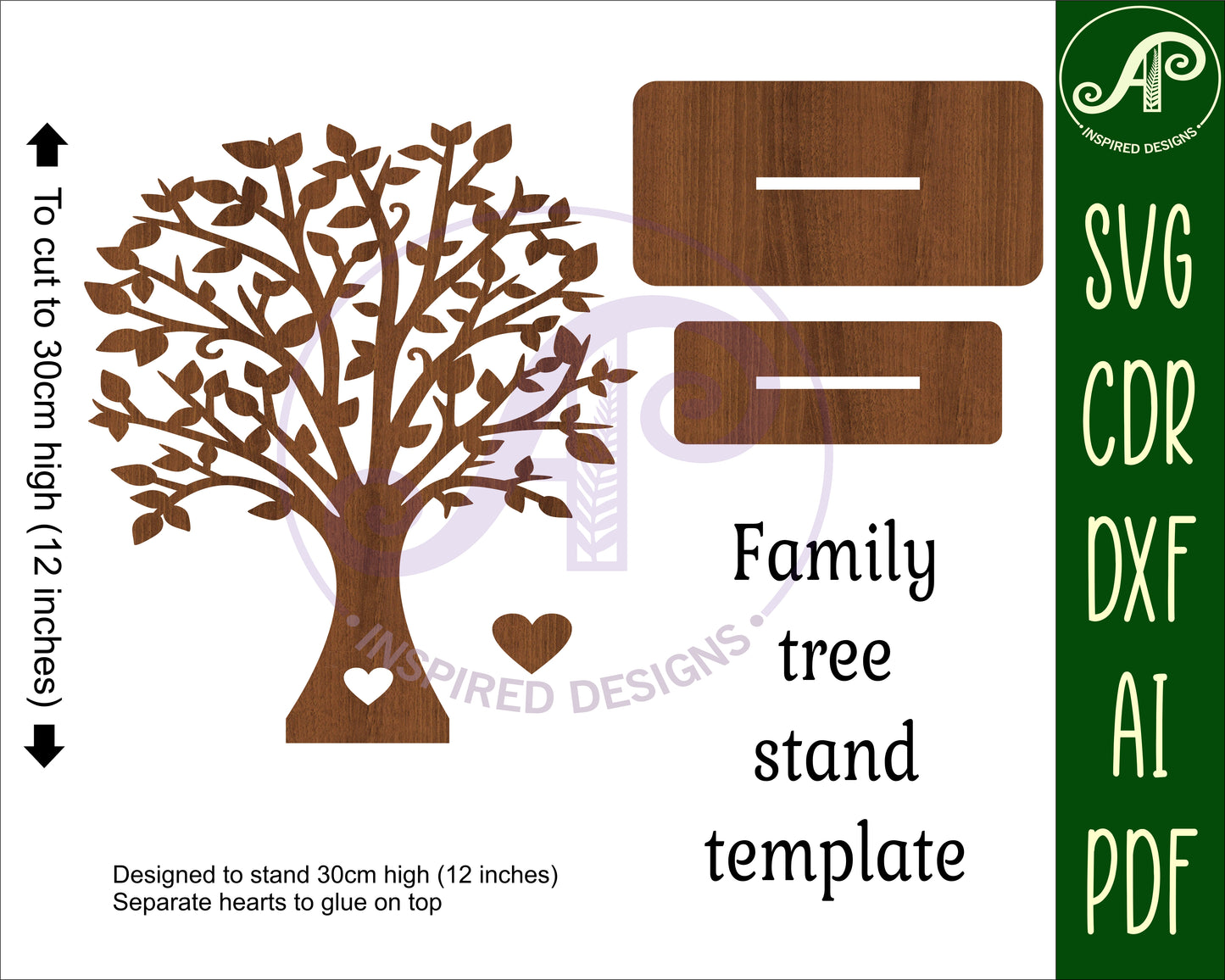 Family tree stand design SVG / DXF / AI / PDF / CDR