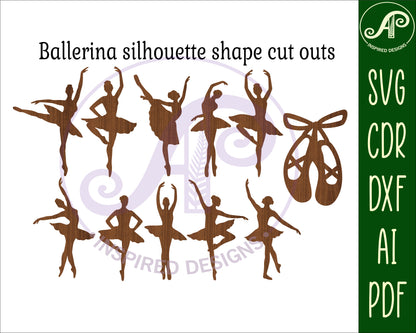 Ballerina designs, 11 silhouette shapes