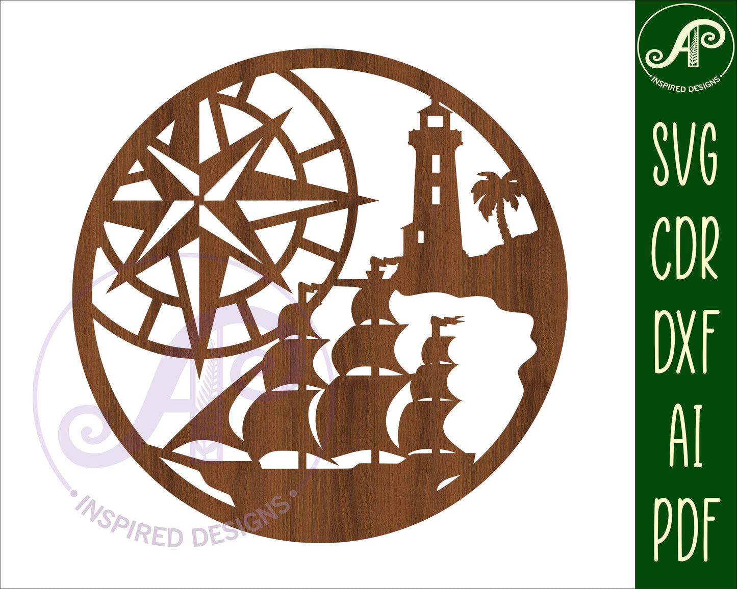 Nautical wall sign design SVG / DXF / AI / PDF / CDR