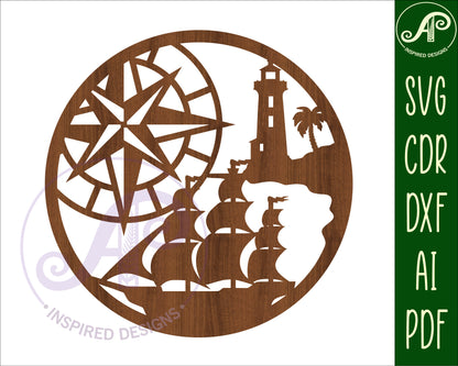 Nautical wall sign design SVG / DXF / AI / PDF / CDR