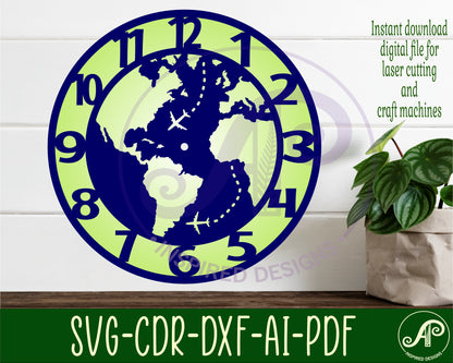 Globe clock template design