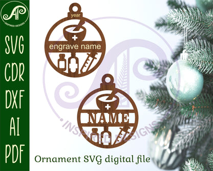 Pharmacy ornament design SVG / DXF / AI / PDF