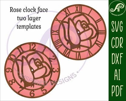 Rose clock template design