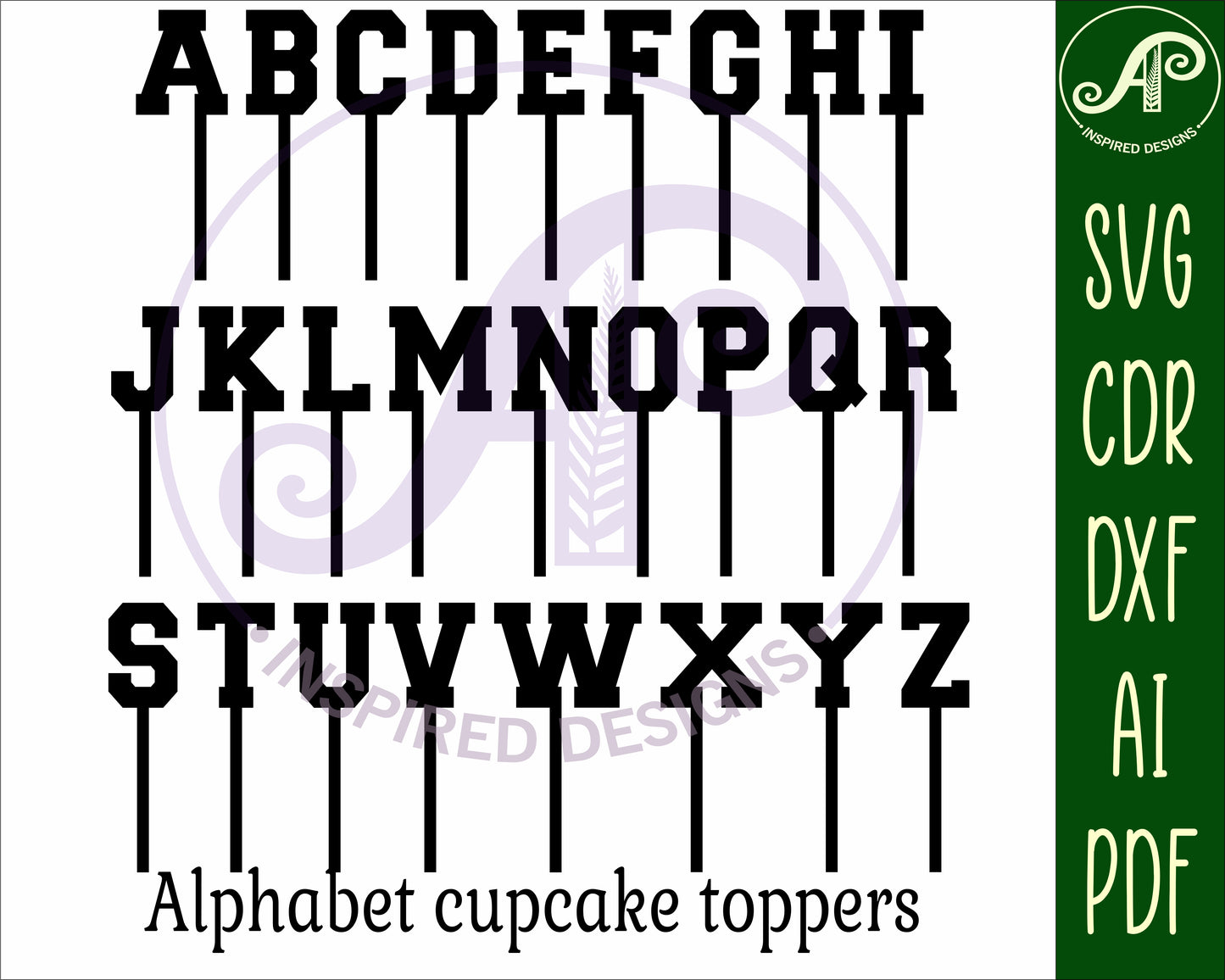 Sports alphabet topper designs SVG / DXF / AI / PDF / CDR