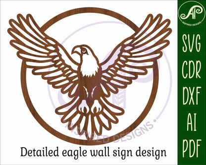 Eagle bird  wall sign design SVG / DXF / AI / PDF / CDR