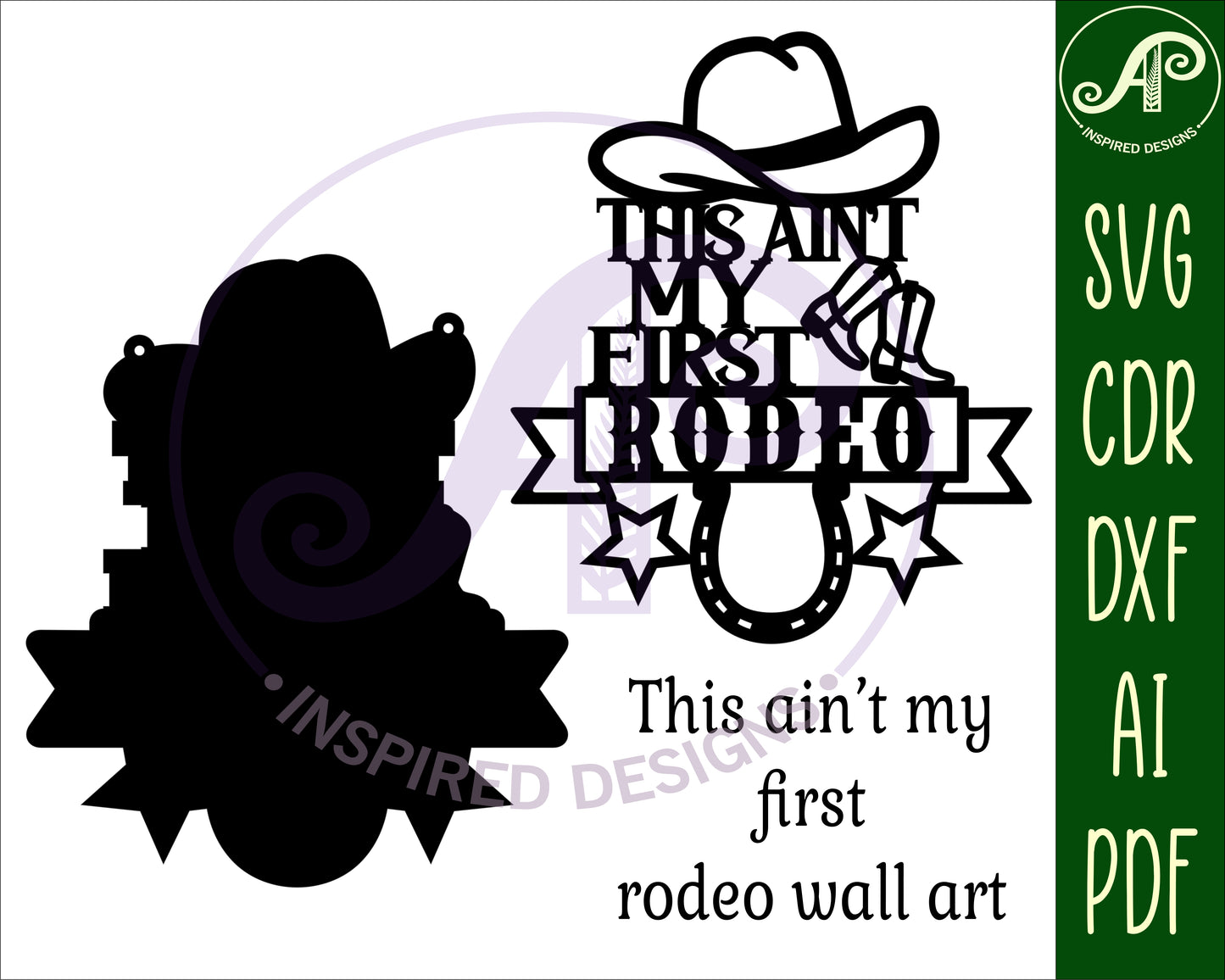 Rodeo wall sign design SVG / DXF / AI / PDF / CDR