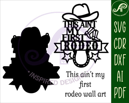 Rodeo wall sign design SVG / DXF / AI / PDF / CDR