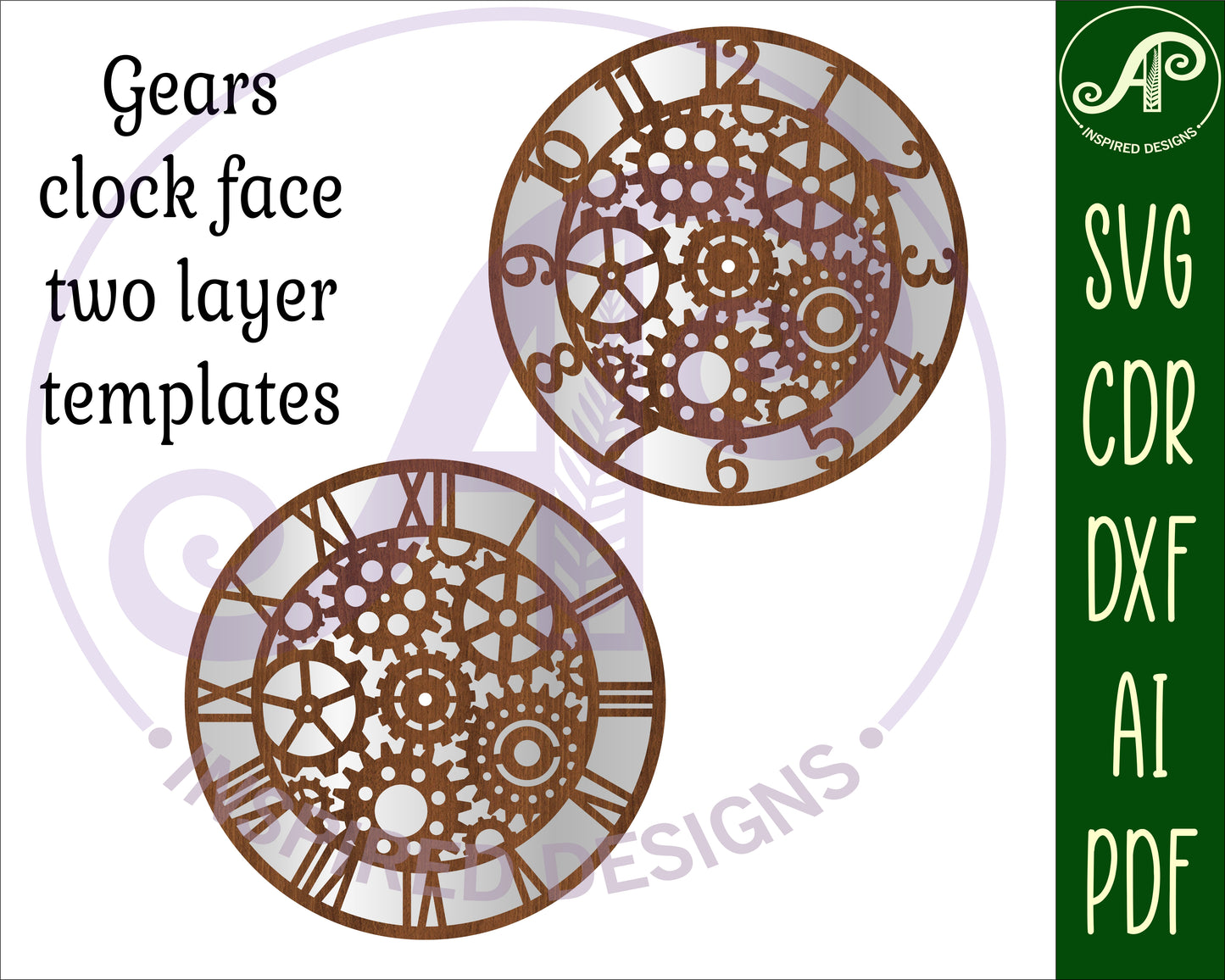 Gears clock template design