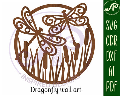 Dragonfly wall sign design SVG / DXF / AI / PDF / CDR