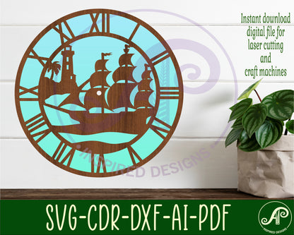 Nautical clock template design