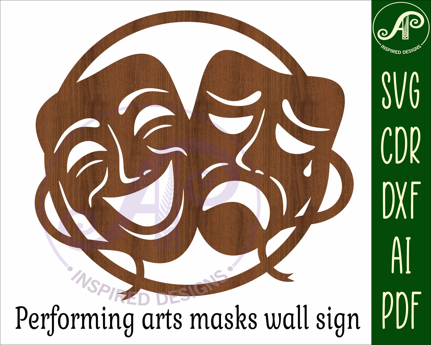 Performing arts wall sign design SVG / DXF / AI / PDF / CDR