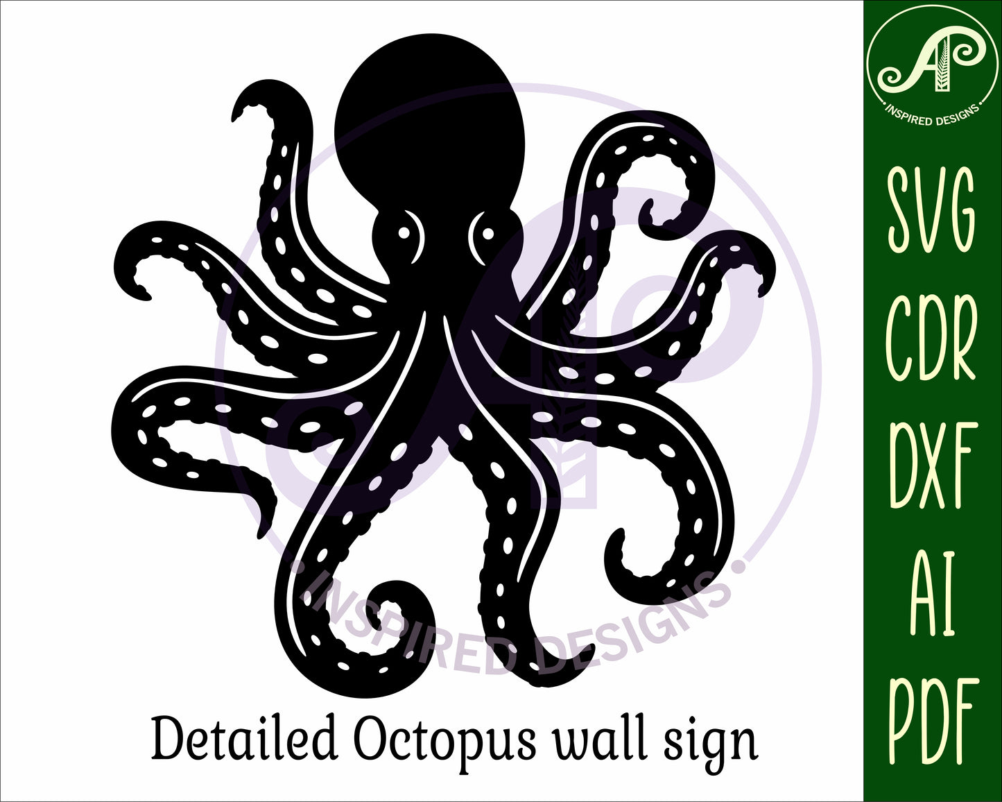 Octopus wall sign design SVG / DXF / AI / PDF / CDR