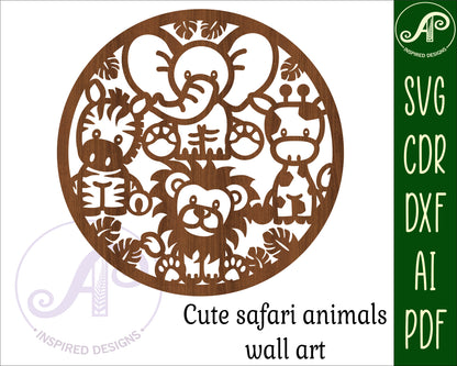 Cute safari wall sign design SVG / DXF / AI / PDF / CDR