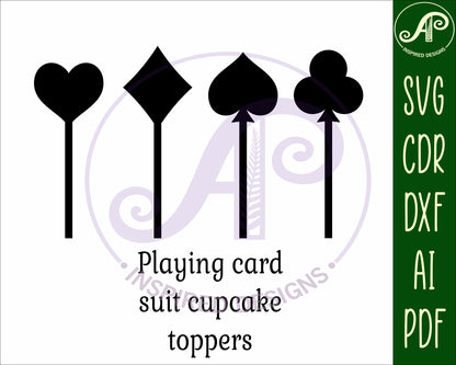 Playing card cake topper design SVG / DXF / AI / PDF / CDR