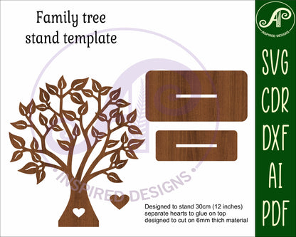 Family tree stand design SVG / DXF / AI / PDF / CDR design 2