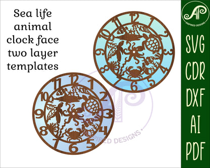 Sealife clock template design