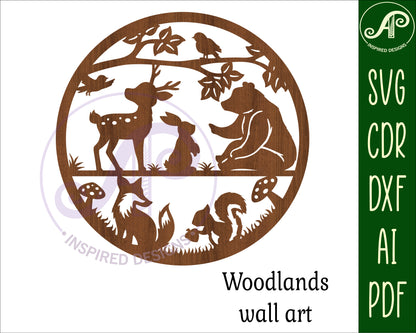 Woodland wall sign design SVG / DXF / AI / PDF / CDR