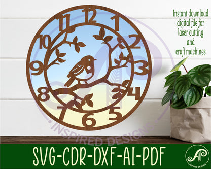 Bird clock template design