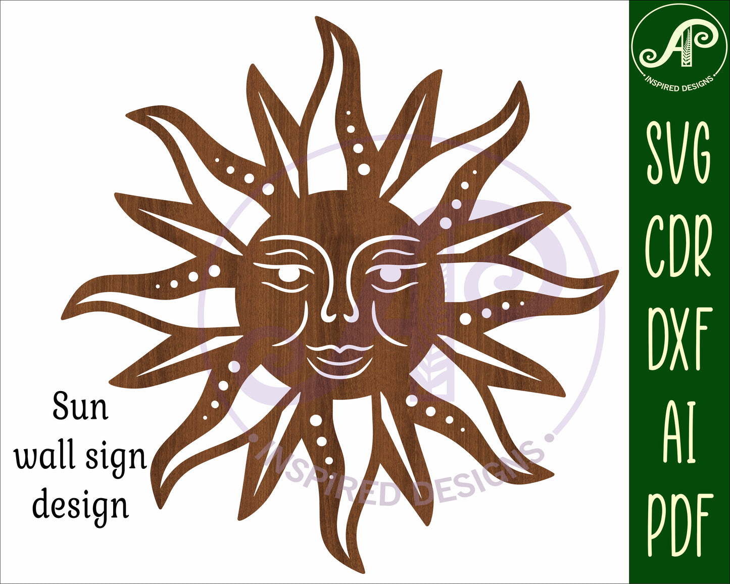 Sun wall sign design SVG / DXF / AI / PDF / CDR