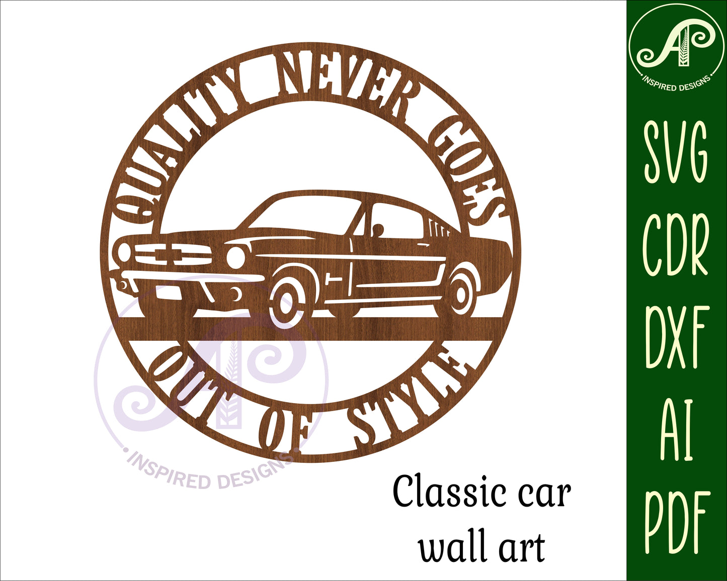 Mustang wall sign design SVG / DXF / AI / PDF / CDR