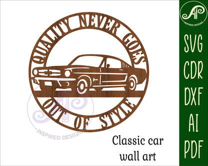 Mustang wall sign design SVG / DXF / AI / PDF / CDR