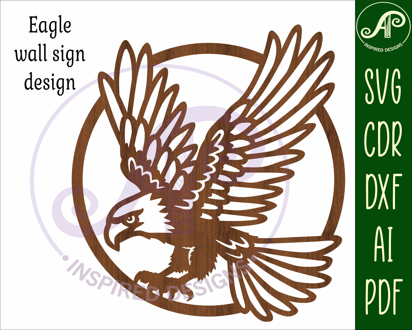 Eagle bird wall sign design SVG / DXF / AI / PDF / CDR