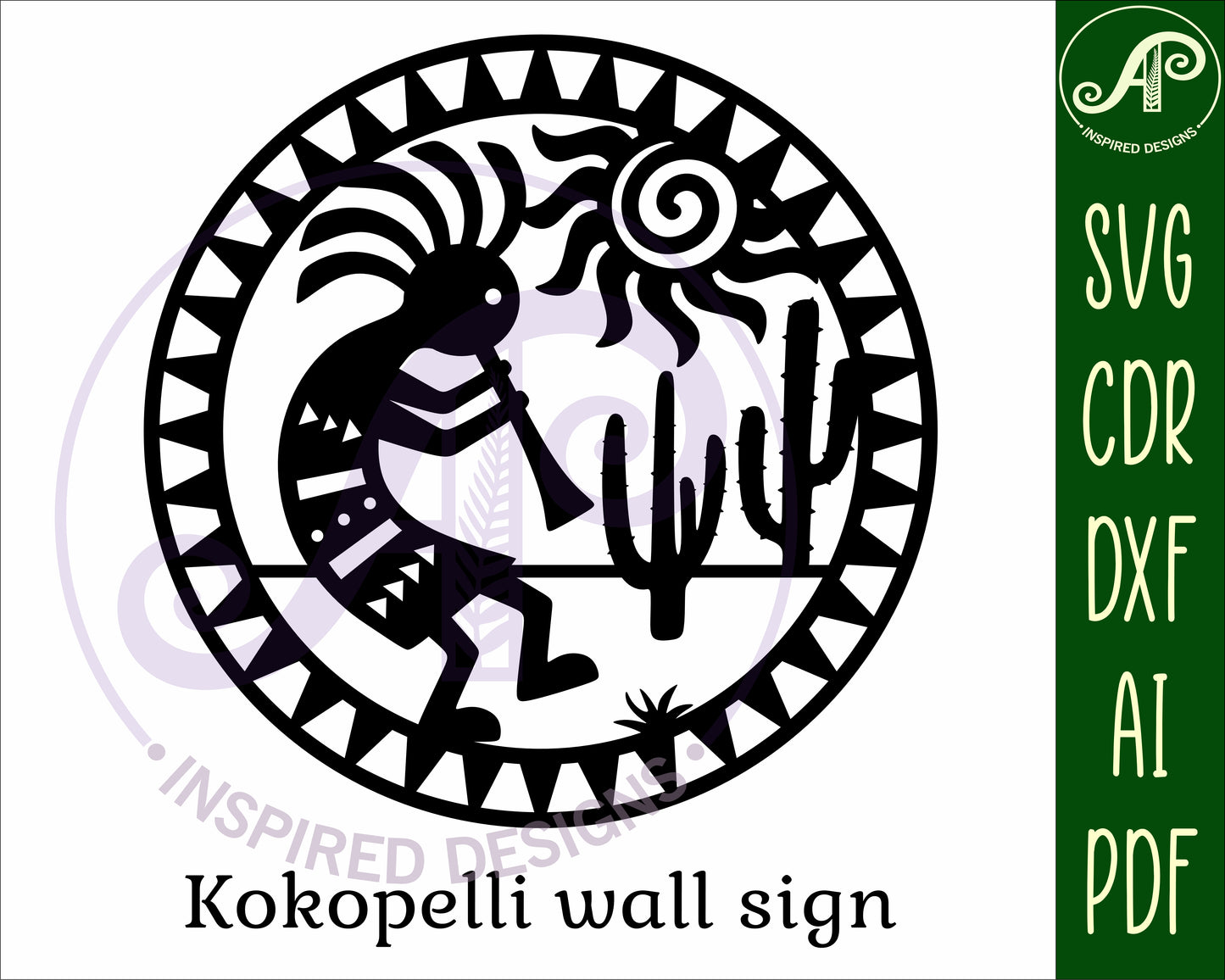 Kokopelli wall sign design SVG / DXF / AI / PDF / CDR