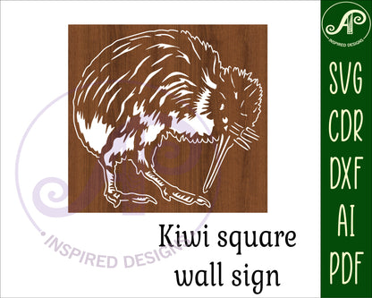 New Zealand kiwi stencil wall sign design SVG / DXF / AI / PDF / CDR