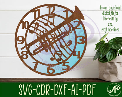 trumpet clock template design