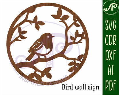 Bird wall sign design SVG / DXF / AI / PDF / CDR