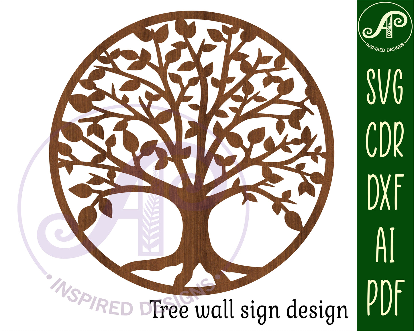 Tree of life wall sign design SVG / DXF / AI / PDF / CDR