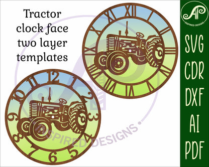 Tractor clock template design