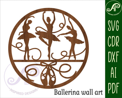 Ballerina wall sign design SVG / DXF / AI / PDF / CDR