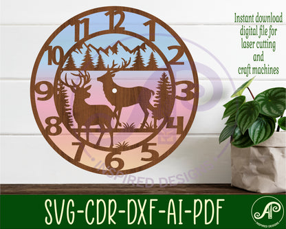 Deer clock template design