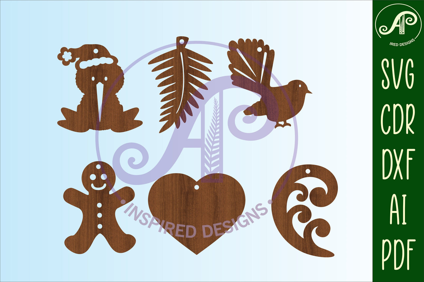 Christmas shape ornament designs  SVG / DXF / AI / PDF / CDR