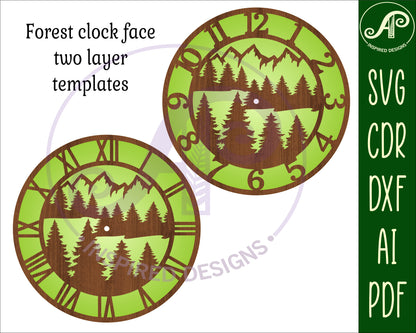 Forest clock template design