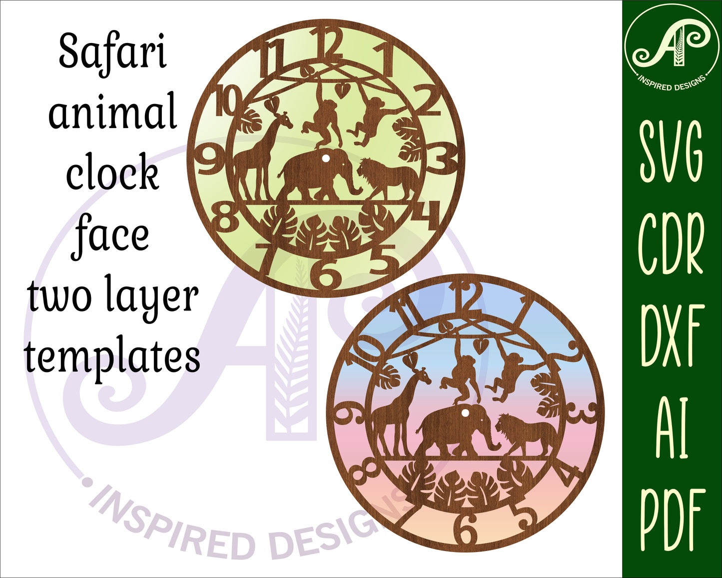 Safari clock template design