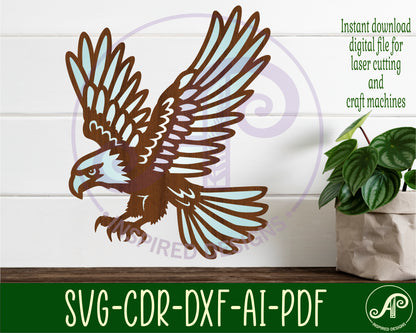 Eagle silhouette shapes wall signs