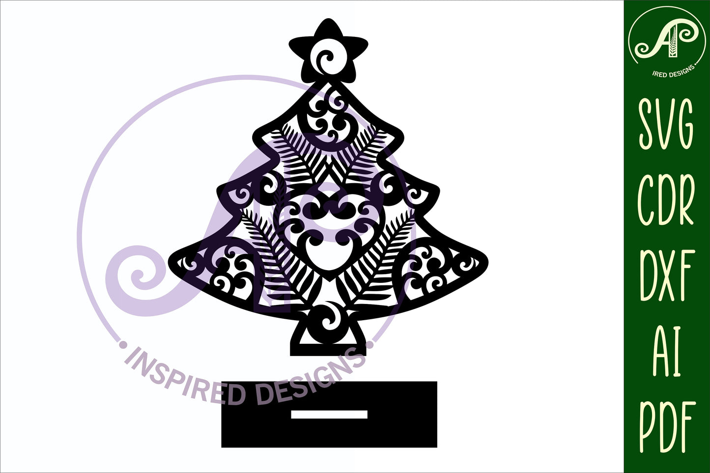 New Zealand Christmas tree stand design 2 SVG / DXF / AI / PDF / CDR