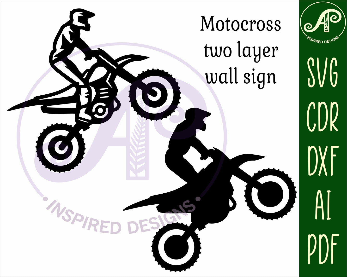 Motocross wall sign design SVG / DXF / AI / PDF / CDR