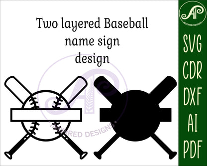 Baseball shape name sign SVG / DXF / AI / PDF / CDR