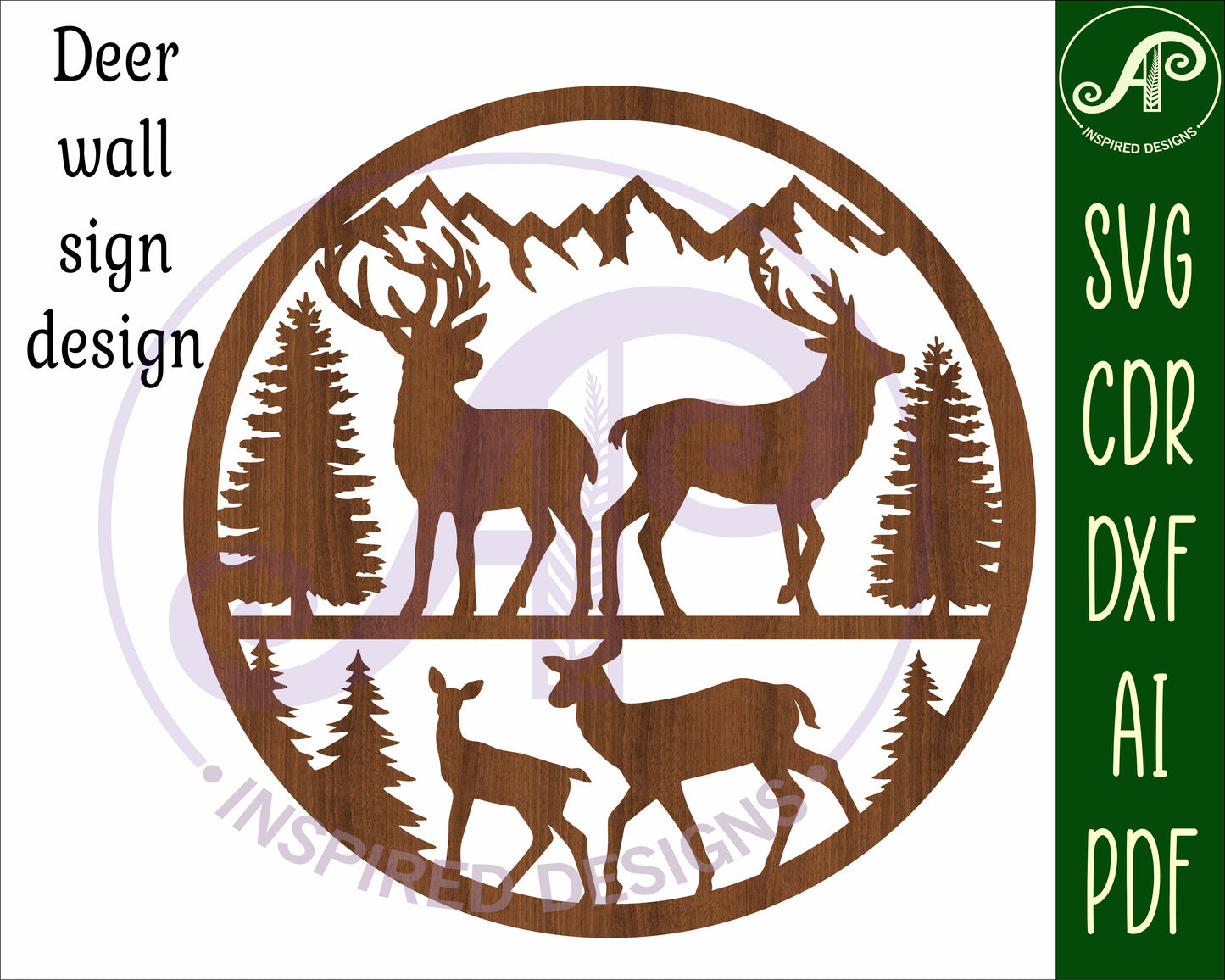 Deer wall sign design SVG / DXF / AI / PDF / CDR