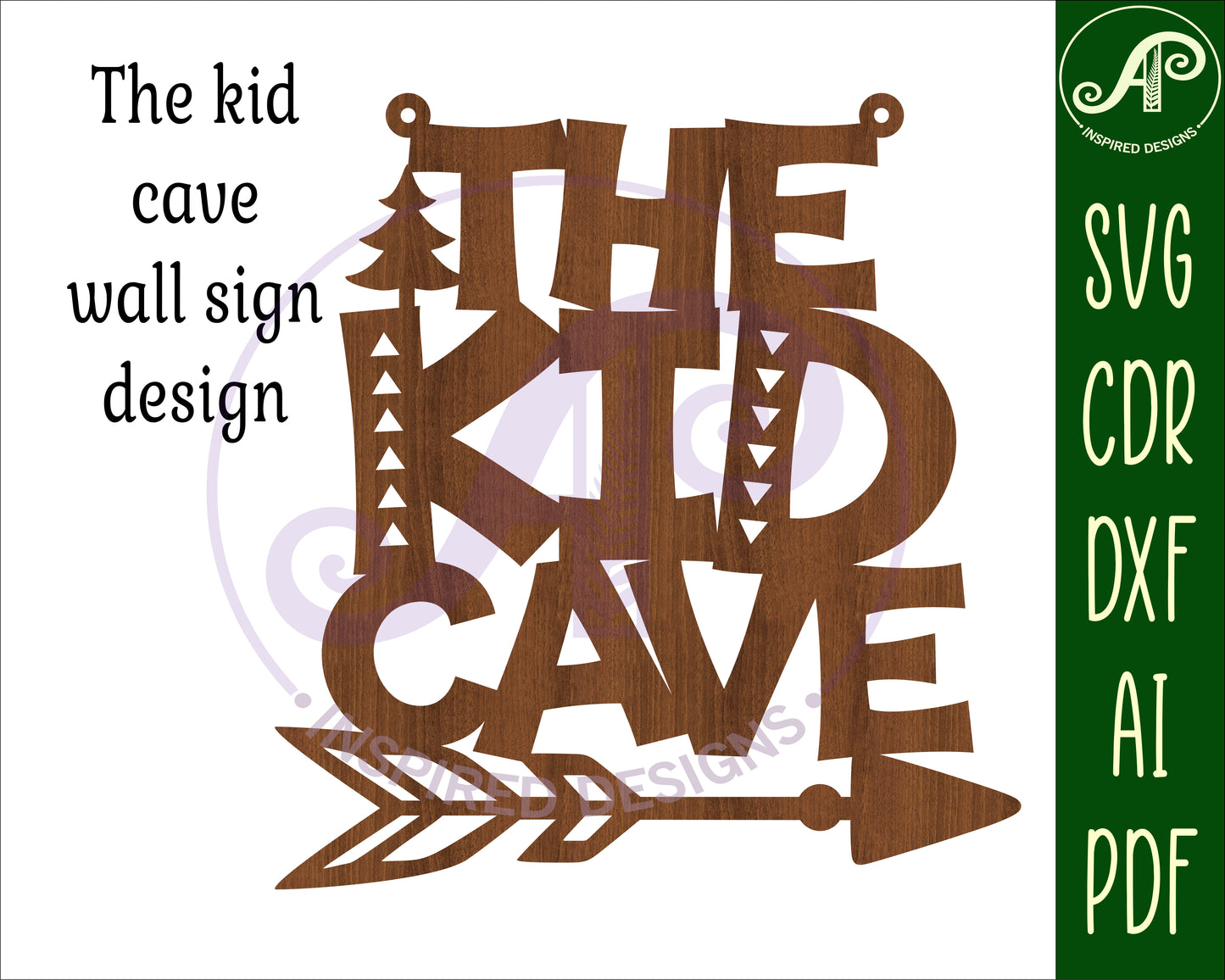 The kid cave wall sign design SVG / DXF / AI / PDF / CDR