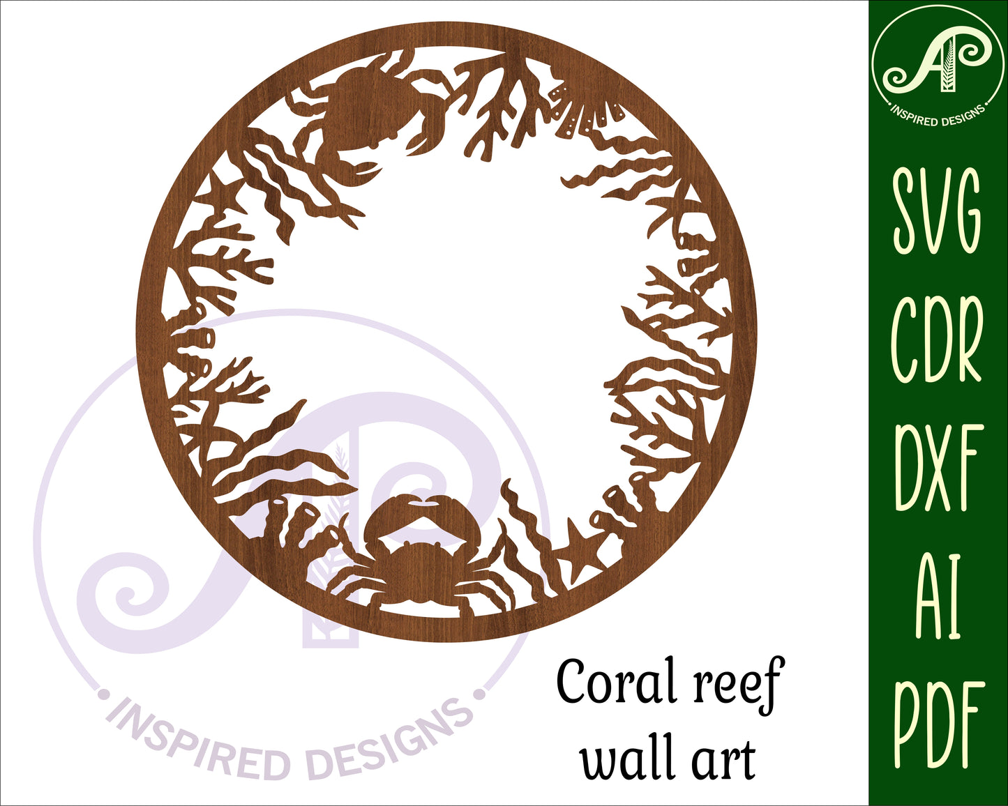 Coral reef wall sign design SVG / DXF / AI / PDF / CDR