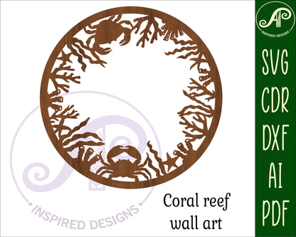 Coral reef wall sign design SVG / DXF / AI / PDF / CDR