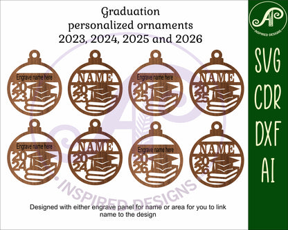 Graduate Christmas Ornament SVG laser cut files