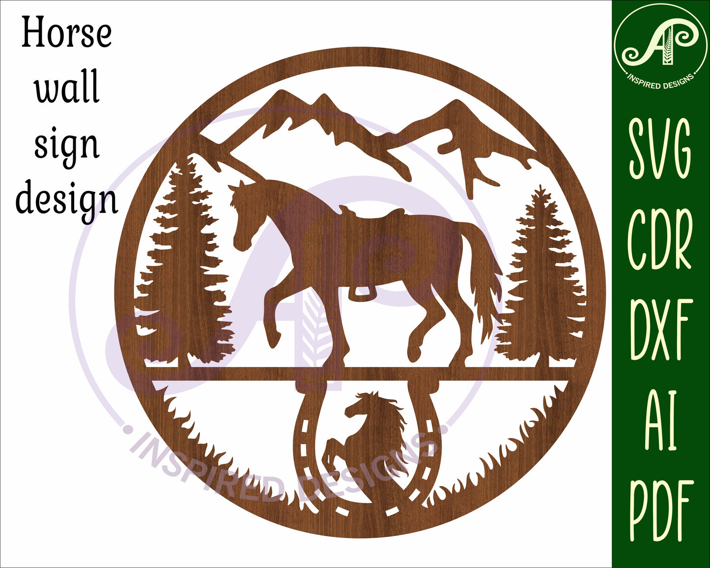 Horse wall sign design SVG / DXF / AI / PDF / CDR