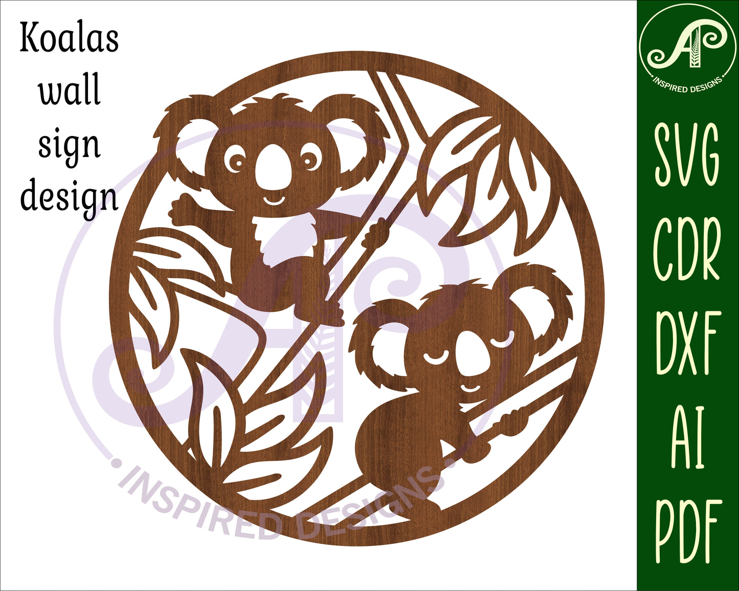 Koala wall sign design SVG / DXF / AI / PDF / CDR