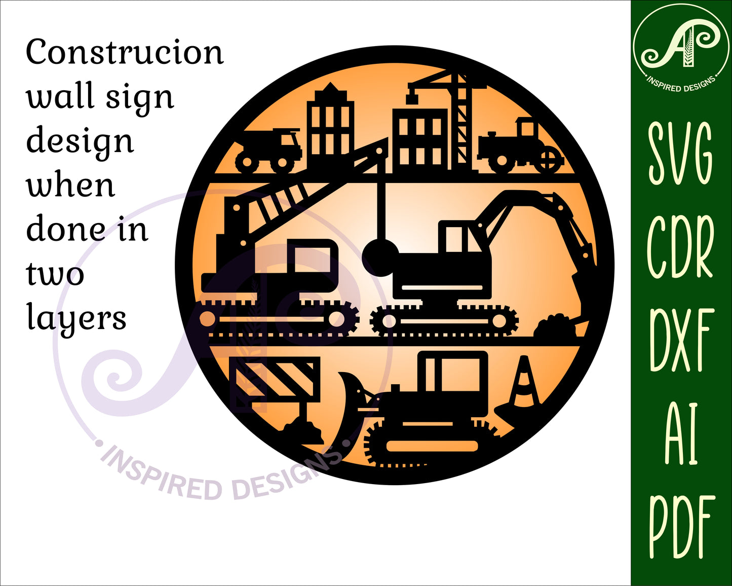 Construction wall sign design SVG / DXF / AI / PDF / CDR